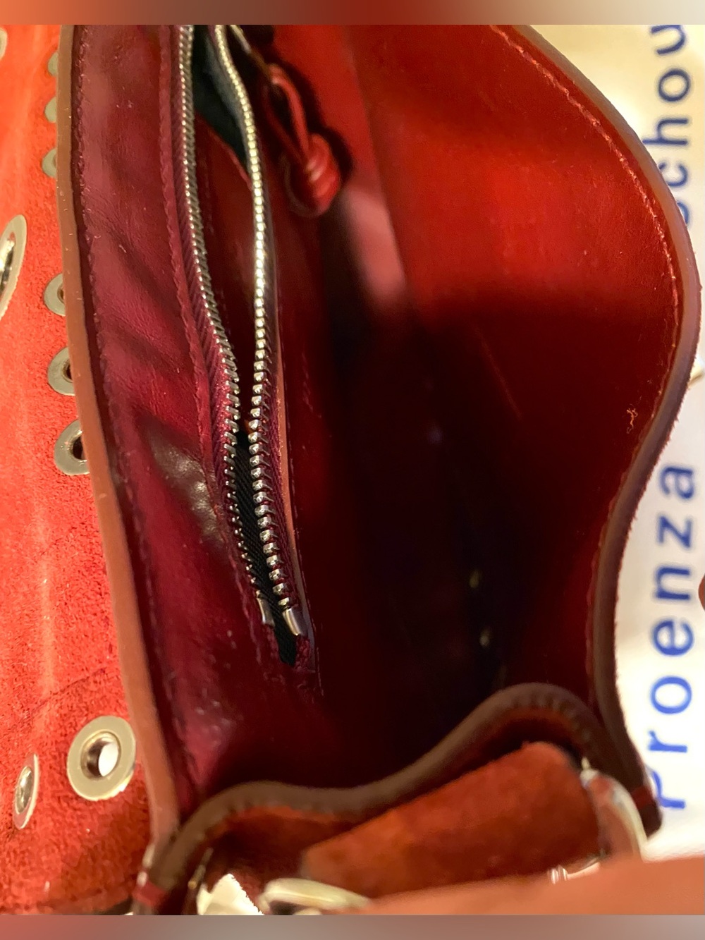 Proenza Schouler Midnight Plum PS1 Mini  Crossbody Suede+Grommet Bag - Picture 10 of 15